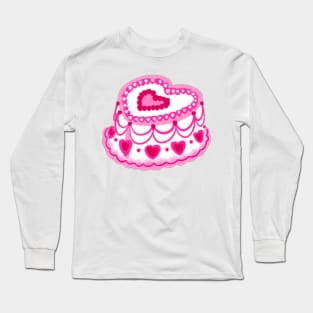 pink heart cake Long Sleeve T-Shirt